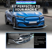 Carregar imagem no visualizador da galeria, Front Bumper Lip Spoiler For Ford Mustang Mach-E 2021 2022 (Glossy Black)
