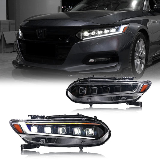 Full LED Headlights Assembly For 10th Gen Honda Accord 2018-2022