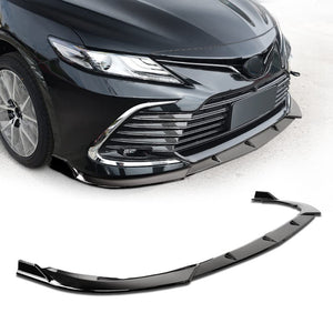 Front Bumper Lip Splitter For Toyota Camry LE & XLE 2021 2022 , Glossy Black