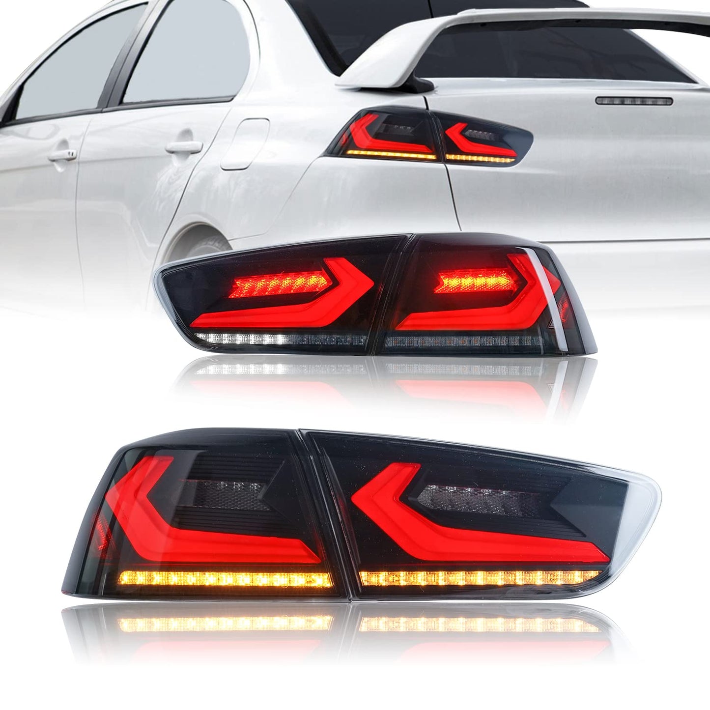 Full LED Tail Lights Assembly For Mitsubishi Lancer EVO X 2008-2020