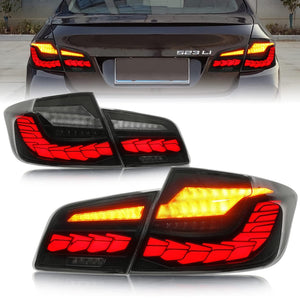 Full LED Tail Lights Assembly For BMW 5 Series M5 F10 2010-2017,Red