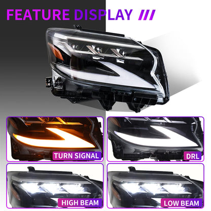 Lexus GX460 2015-2022용 전체 LED 헤드라이트 어셈블리