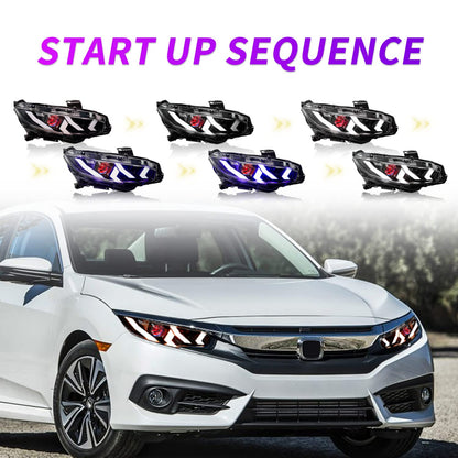 Voll-LED-Scheinwerfer für Honda Civic der 10. Generation 2016-2022