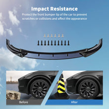 Load image into Gallery viewer, Front Bumper Lip Spoiler For Tesla Model Y  2020-2022( Glossy Black)
