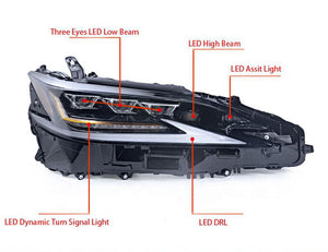 Full LED Headlights Assembly For Lexus ES300 2017-2022