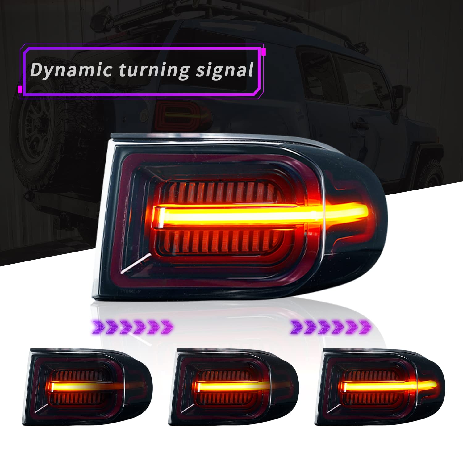 Full LED Tail Light Assembly | Toyota FJ Cruiser | Plug & Play
