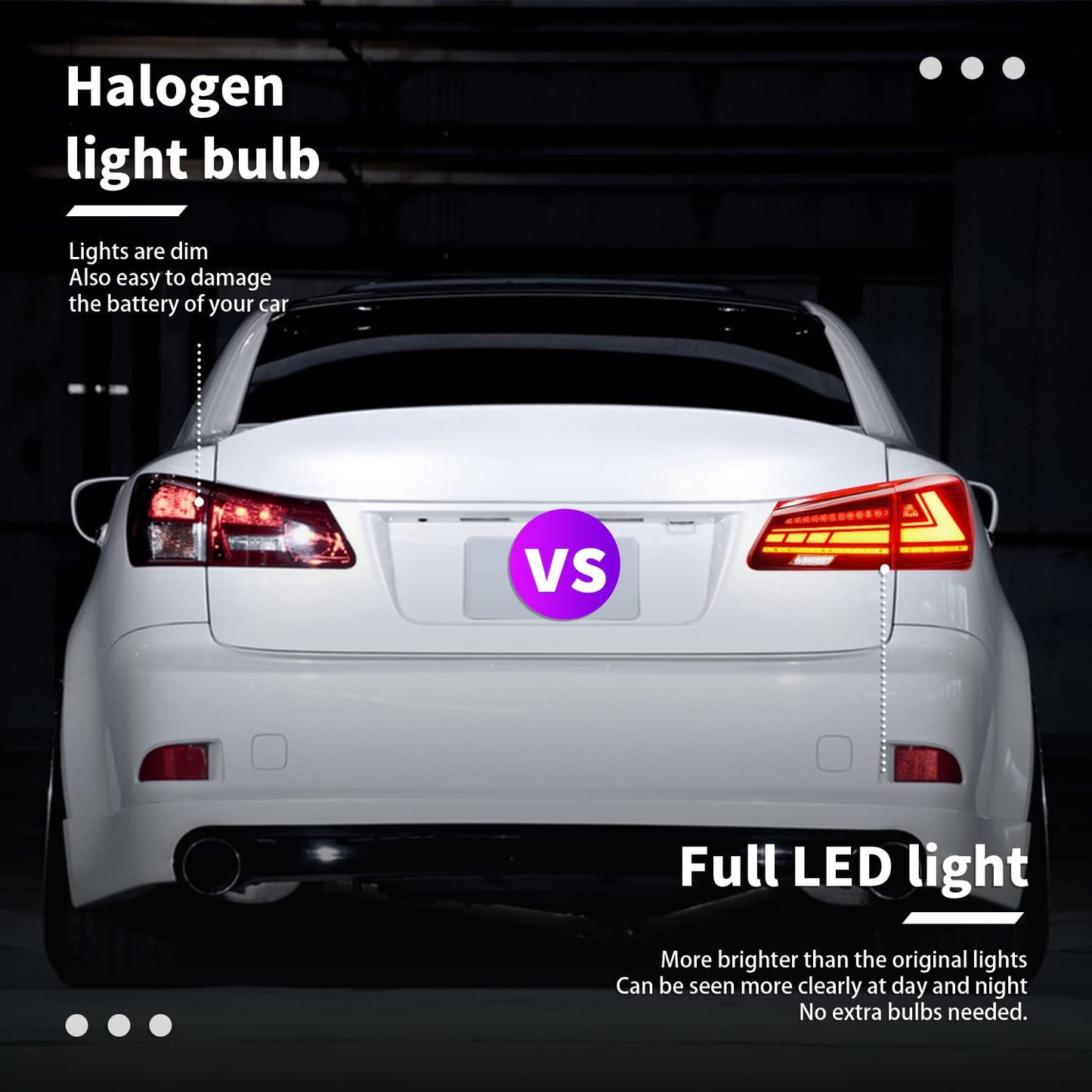 Full LED Tail Lights Assembly For Lexus Sedan IS250 2006-2012