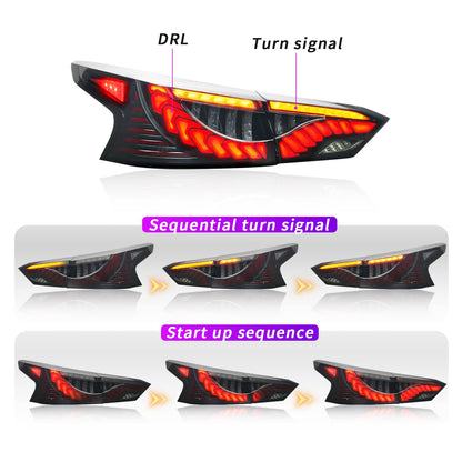 Full LED Tail Lights Assembly For 6th Gen Nissan Altima  2019-2022