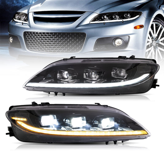 Full LED Headlights Assembly For Mazda 6 2003-2015
