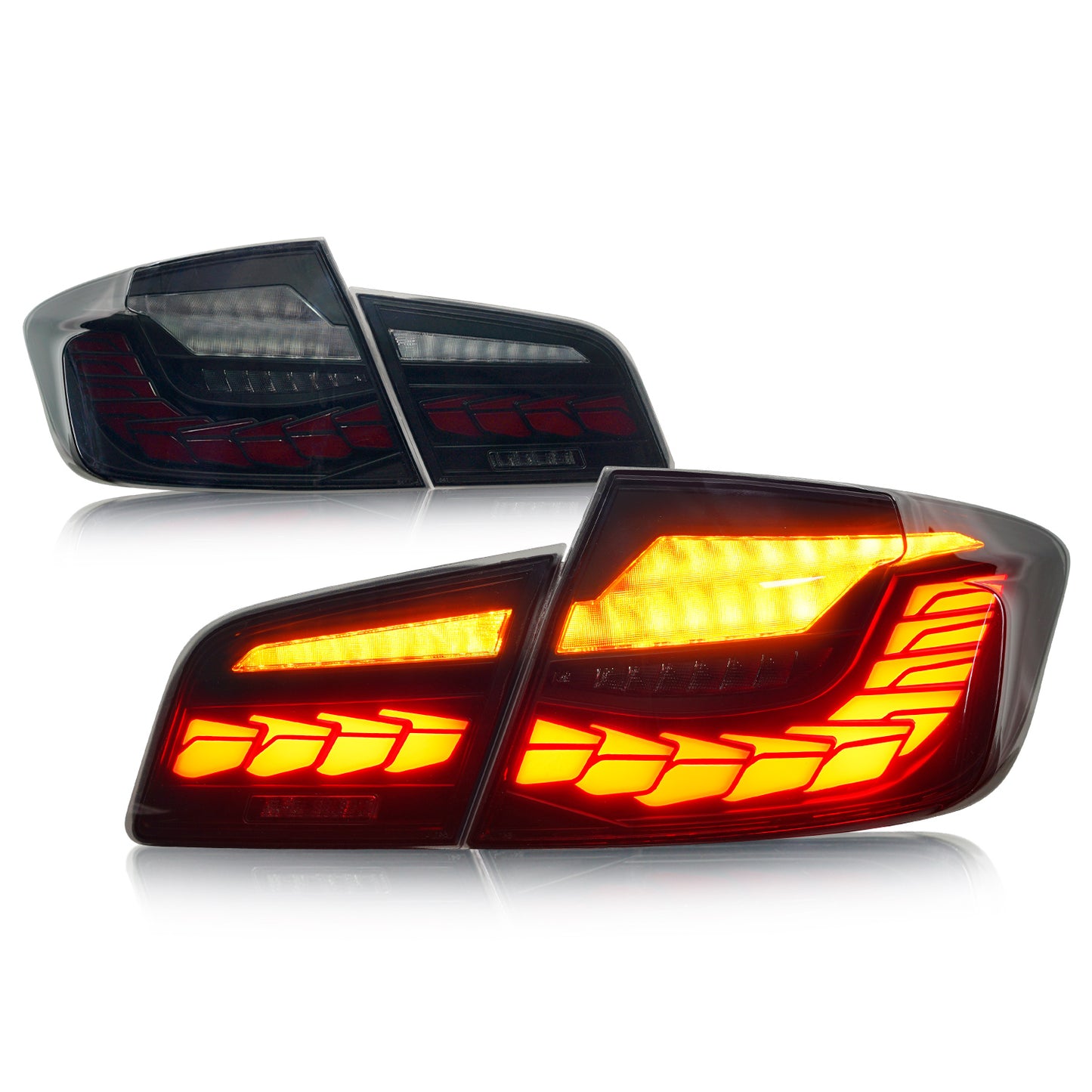 Full LED Tail Lights Assembly For BMW 5 Series M5 F10 2010-2017,Red
