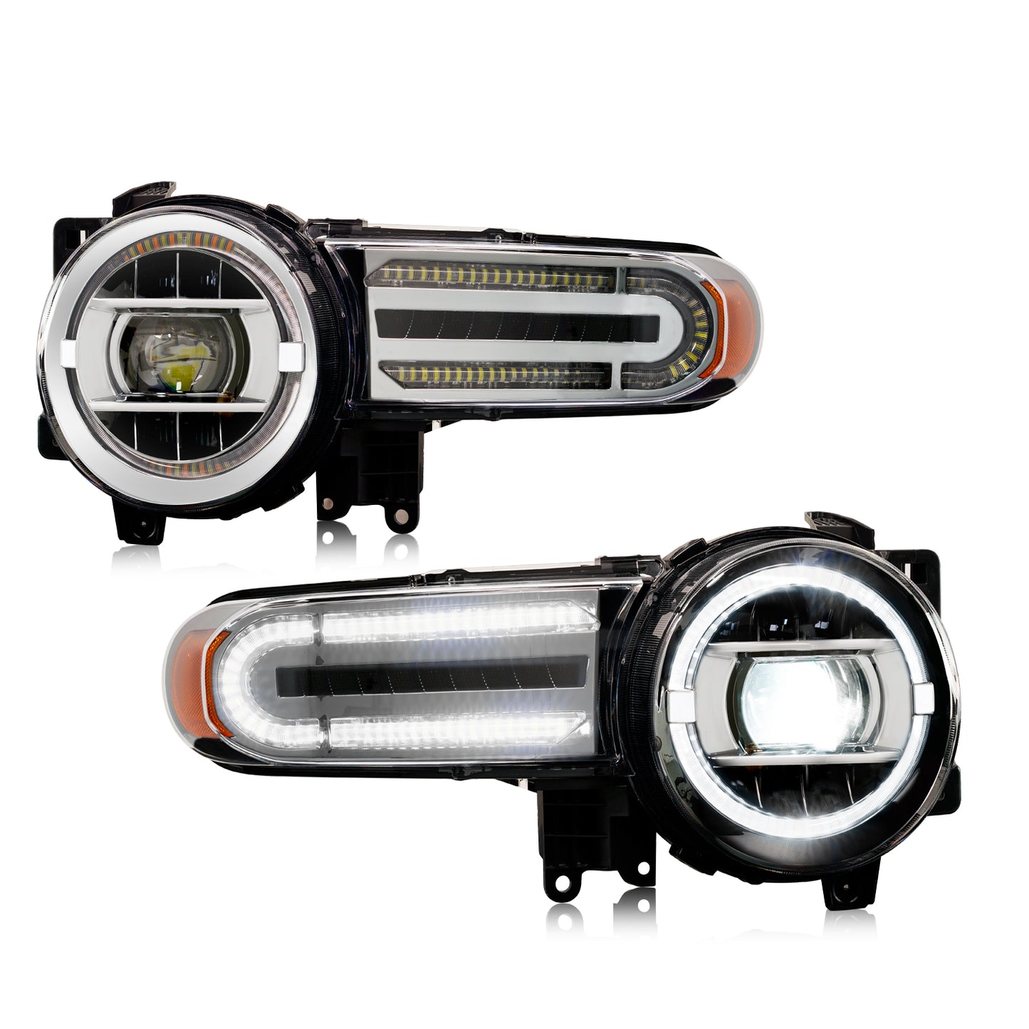Full LED Headlights Assembly For Toyota FJ Cruiser 2007-2021