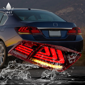 Full LED Tail Lights Assembly For 9th Gen Honda Accord 2013-2015