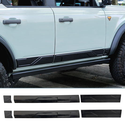 Archaic Body Side Door Molding Cover Trim Protector Fit Kompatibel mit Bronco 2021 2022 4 Doors ABS Protector Cover Trim 6PCS